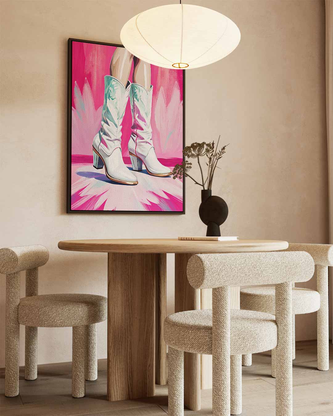Glanzende Westerse Laarzen Kunstwerk-canvas-dibond-plexiglas-wanddecoratie-WallArtistic