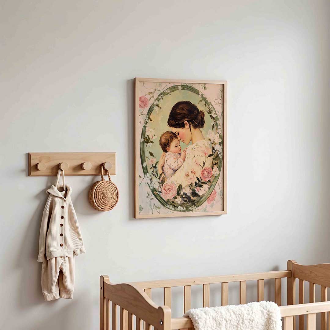 Moeder en kind omarmd Poster