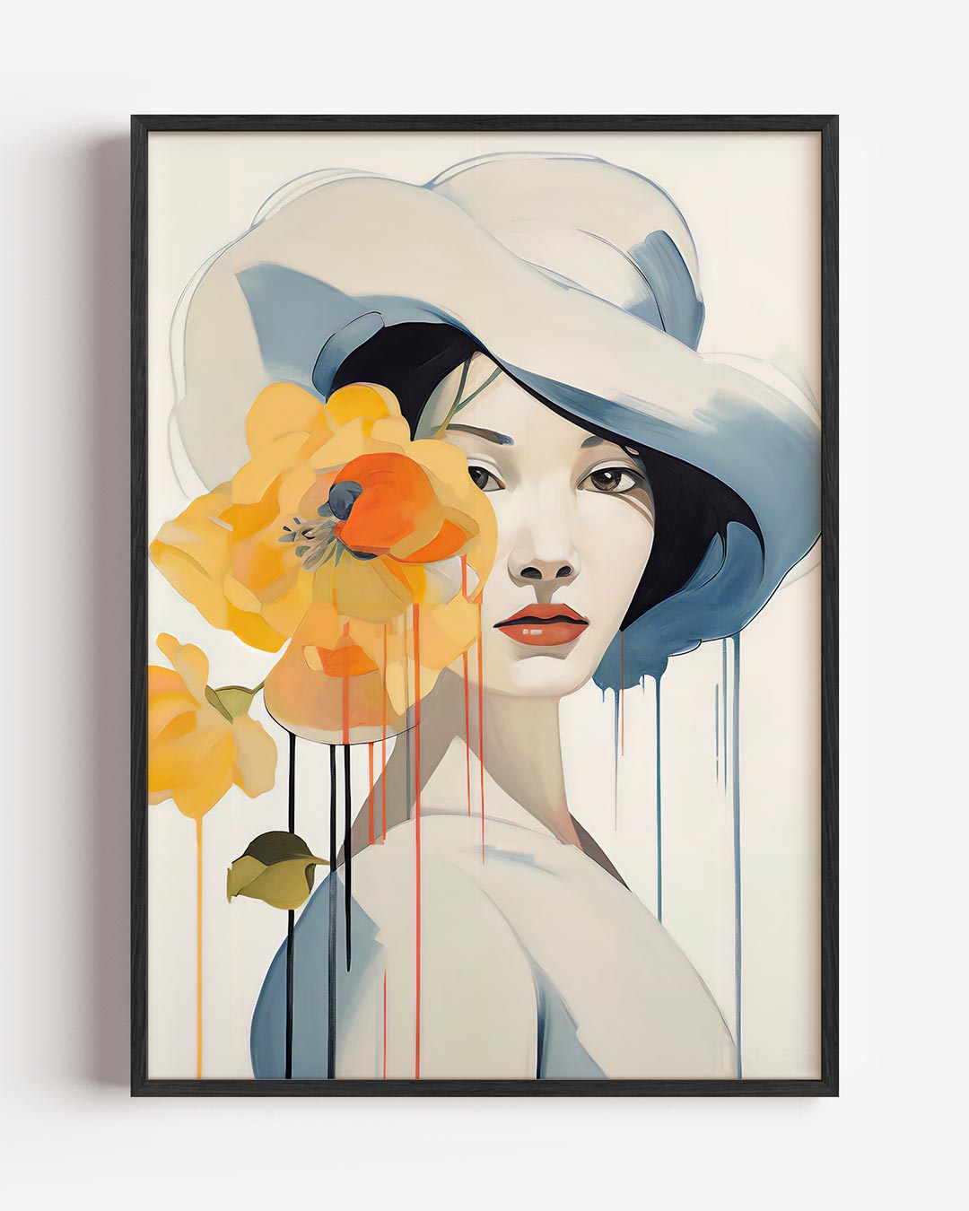 Elegante Bloemenportret Poster-WallArtistic