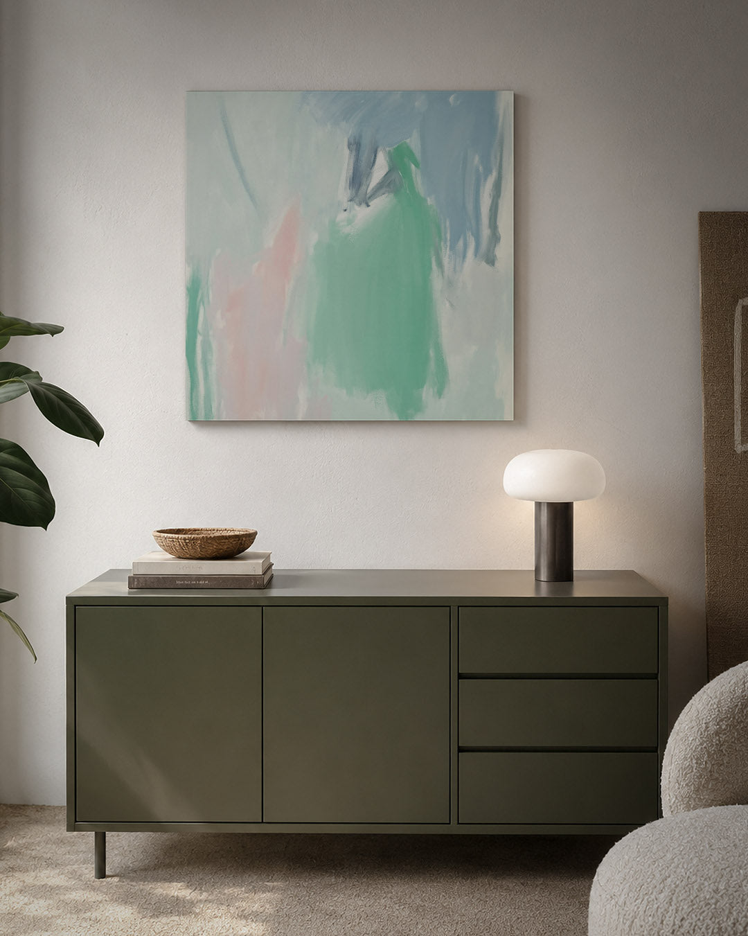Vloeiende kleurencompositie Kunstwerk