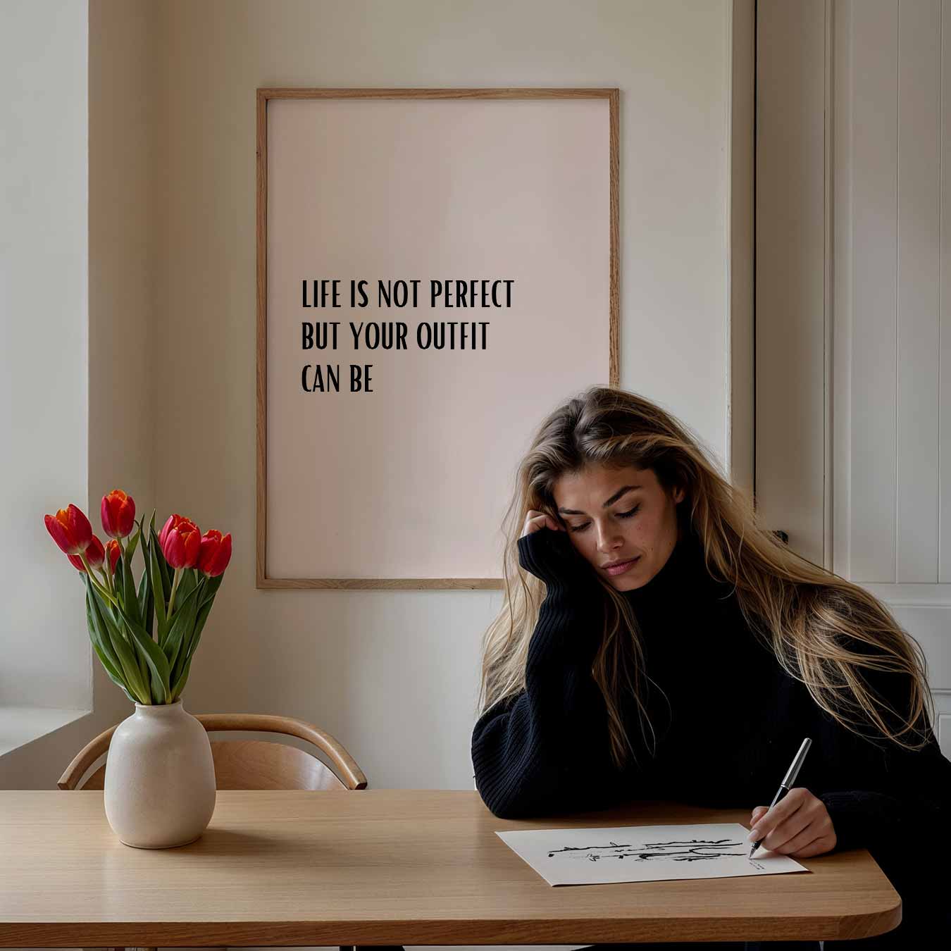 Inspirerende Outfit Quote Poster