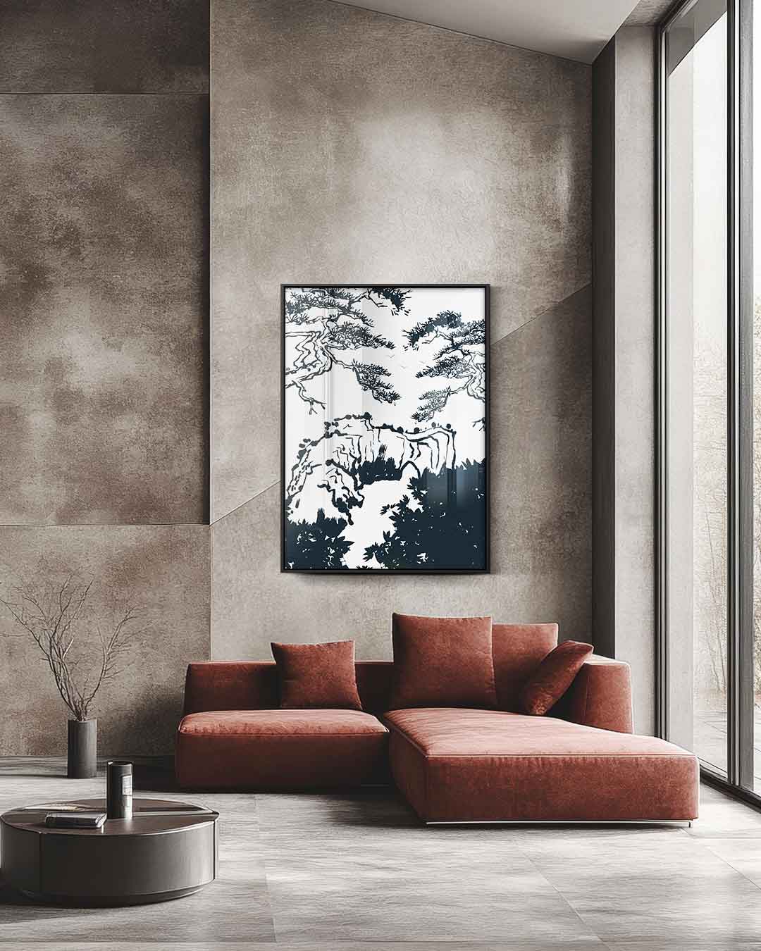 Zen Natuurschildering Kunstwerk-canvas-dibond-plexiglas-wanddecoratie-WallArtistic