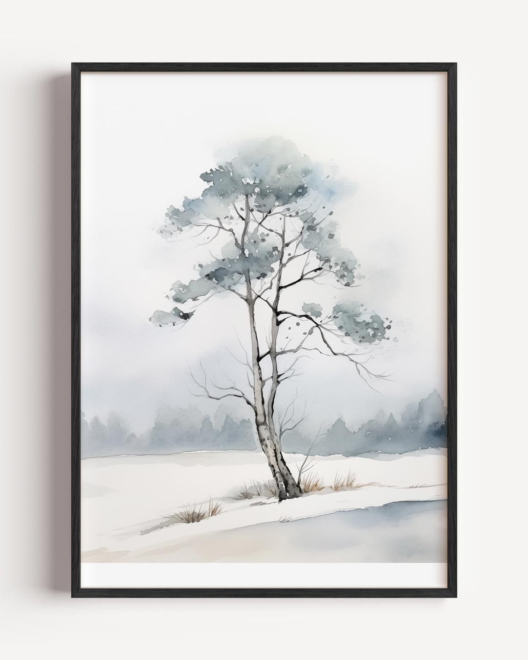 Winterse Boomlandschap Poster-WallArtistic