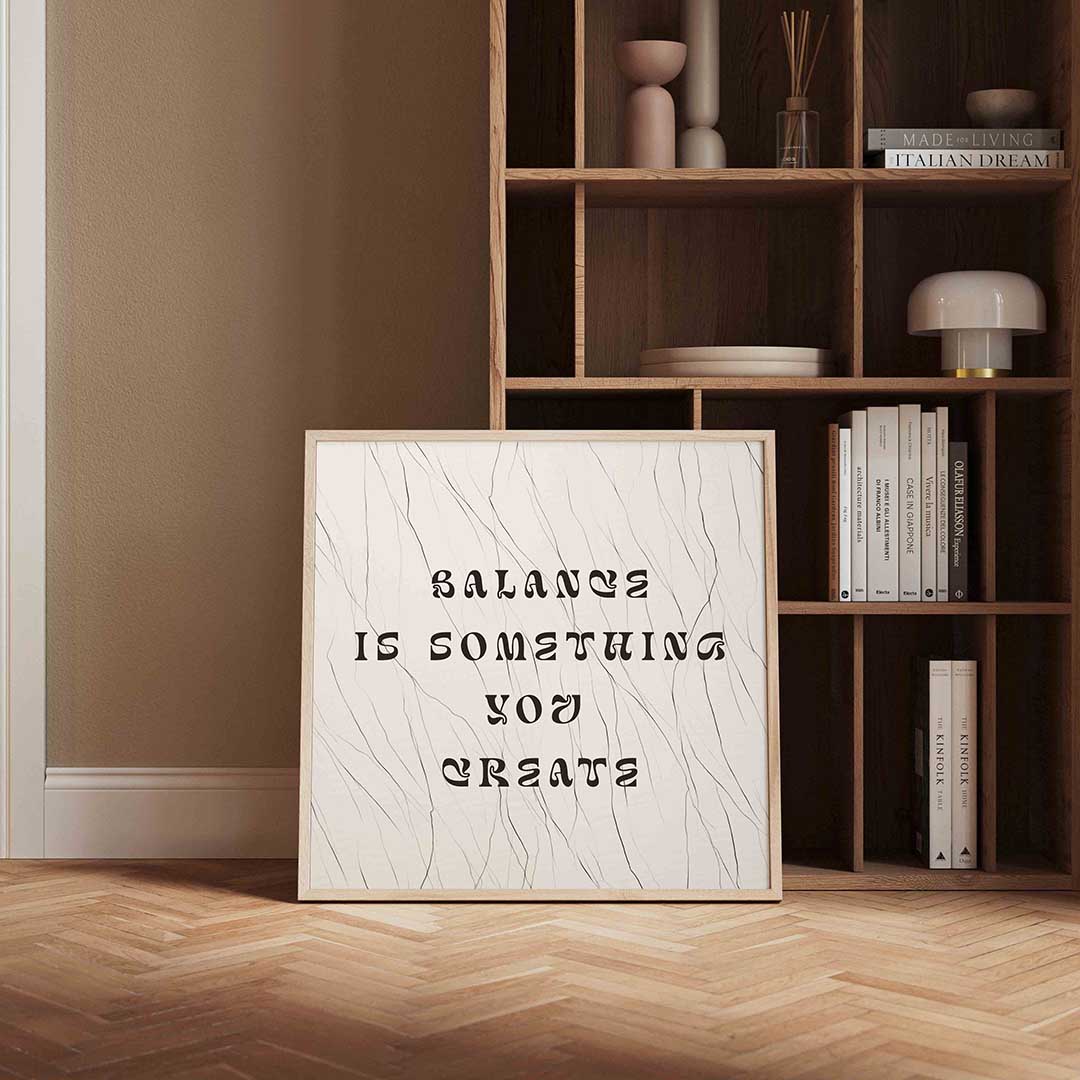 Balance tekst Poster