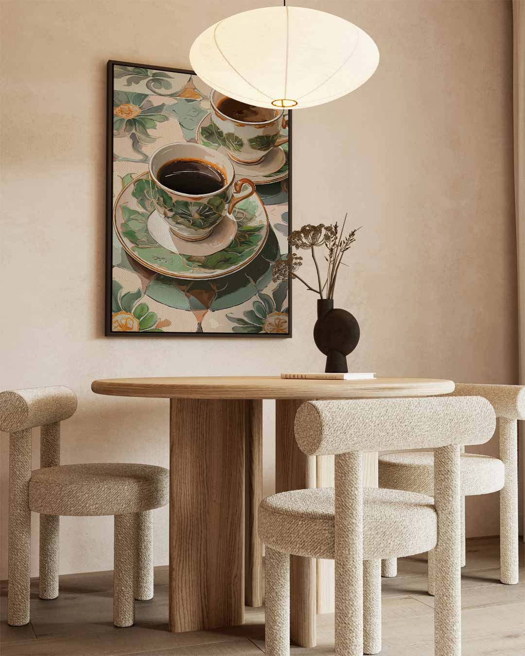 Kunstzinnige Koffie-ervaring Kunstwerk-canvas-dibond-plexiglas-wanddecoratie-WallArtistic