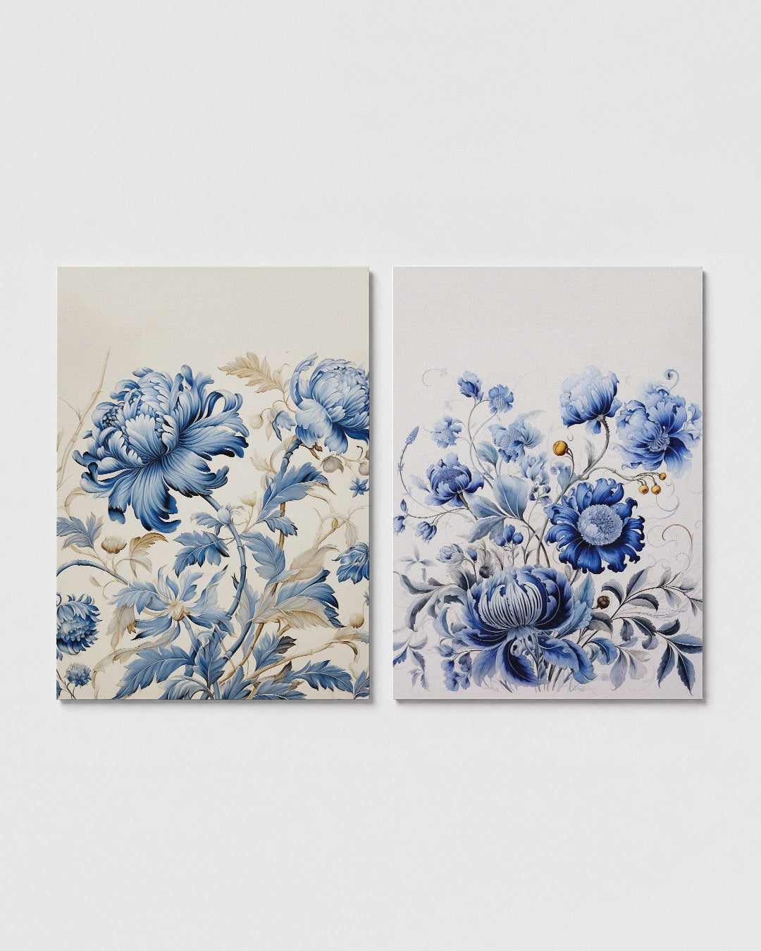 Bloemenpracht in blauw Posterset
