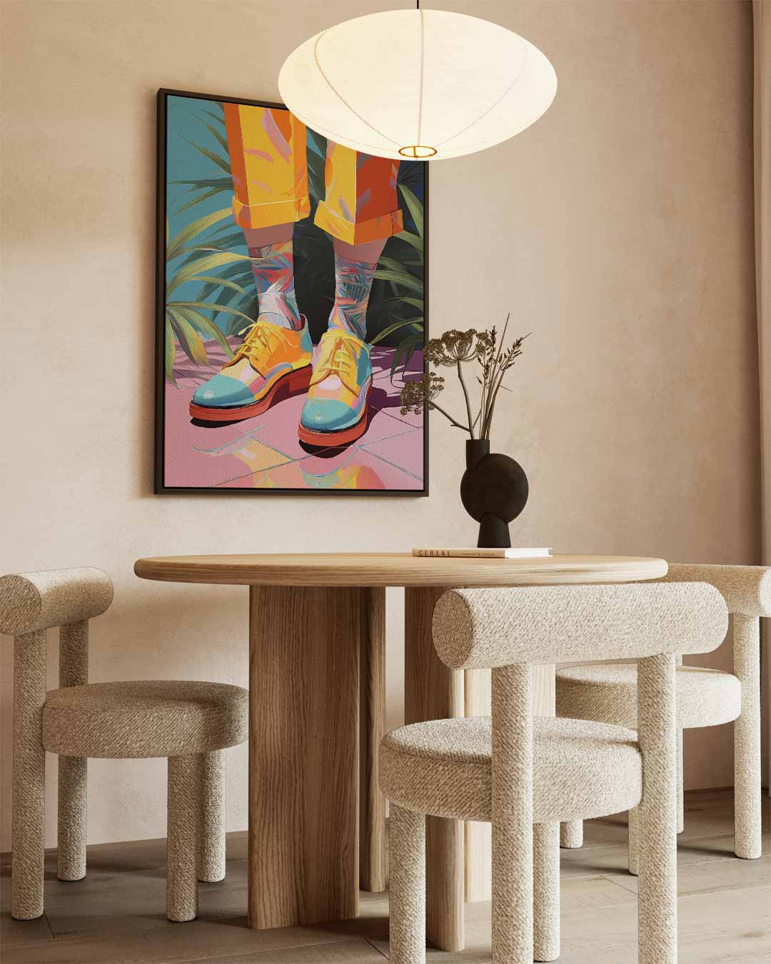 Kleurrijke Sokker Fantasie Kunstwerk-canvas-dibond-plexiglas-wanddecoratie-WallArtistic