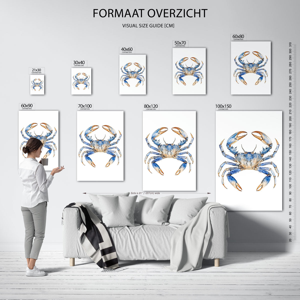 Blauwe krab Poster