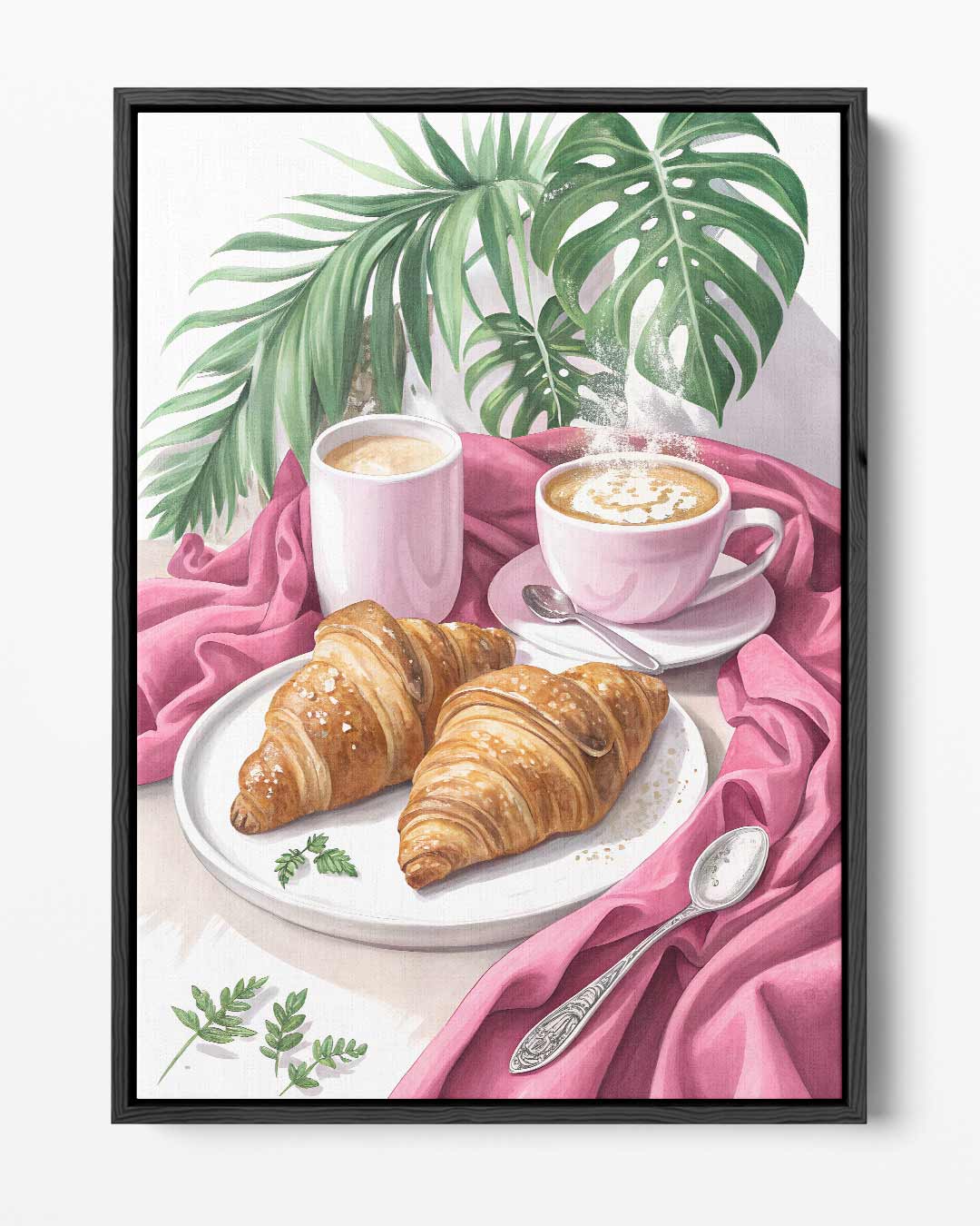 Ontbijtgenot in Stilleven Kunstwerk-canvas-dibond-plexiglas-wanddecoratie-WallArtistic