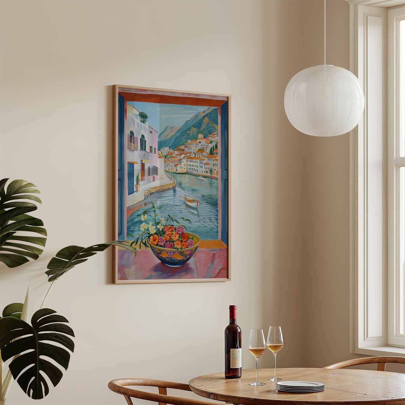 Venster naar de Middellandse Zee Poster