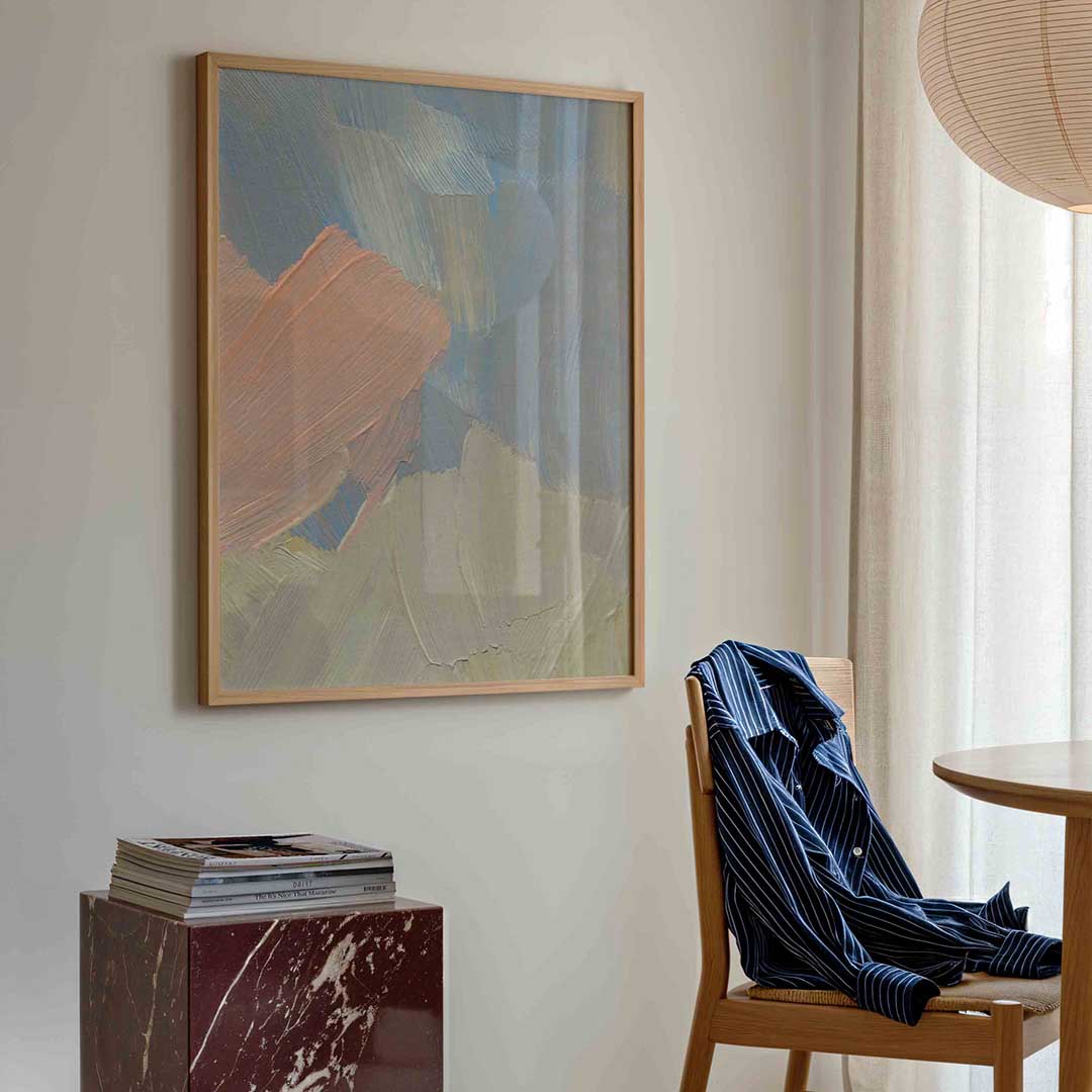 Abstracte penseelstreken Poster