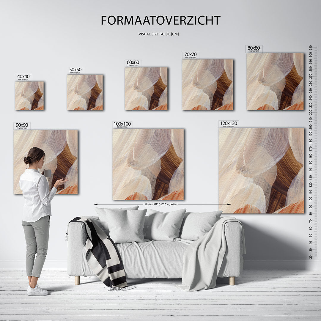 Organische borstelslag Kunstwerk