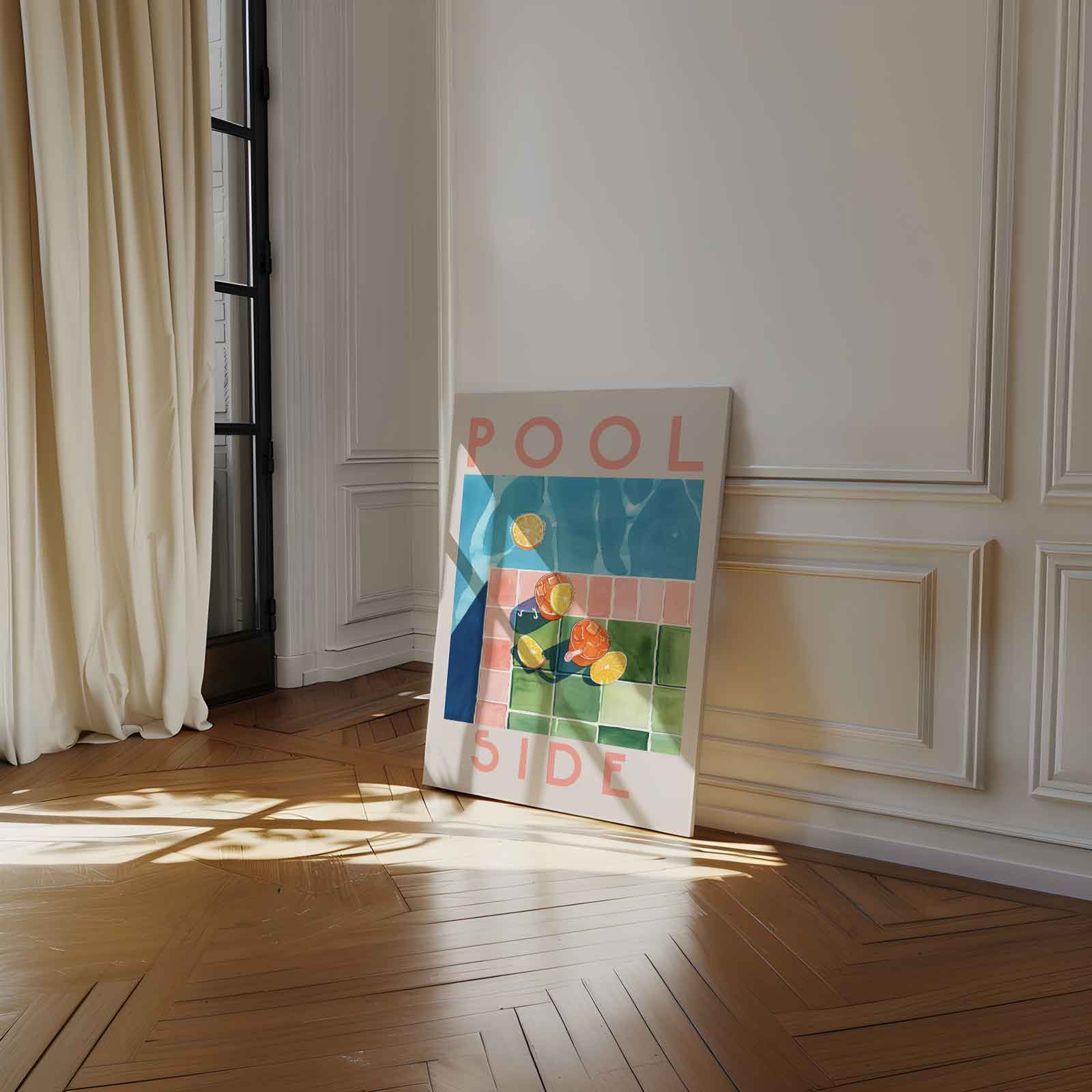 Poolside Dream Kunstwerk-canvas-dibond-plexiglas-wanddecoratie-WallArtistic