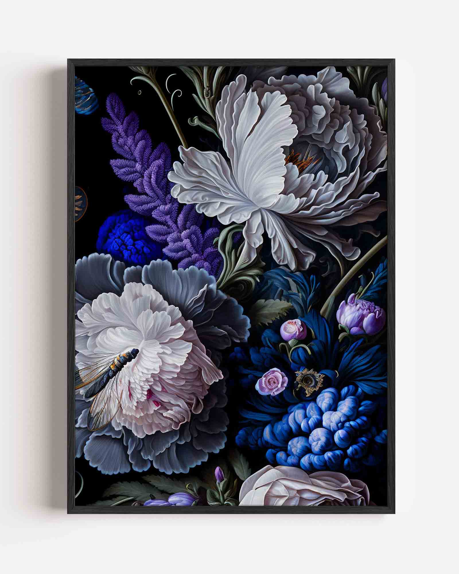 Bloemen en insecten Poster