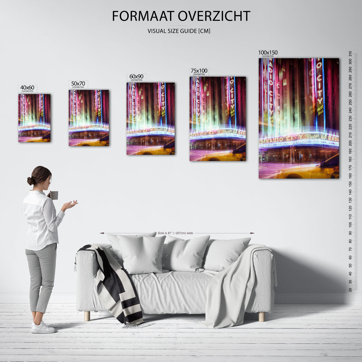 Neon stadssfeer Kunstwerk