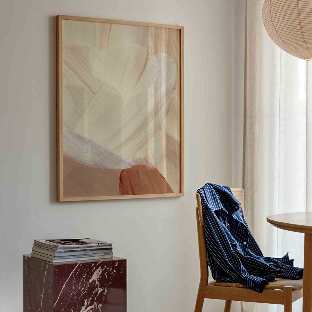 Abstracte penseelstreken Poster