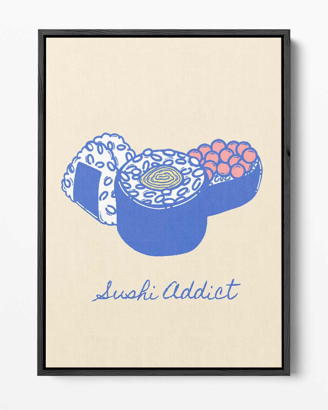Sushi Addict Illustratie Kunstwerk-canvas-dibond-plexiglas-wanddecoratie-WallArtistic