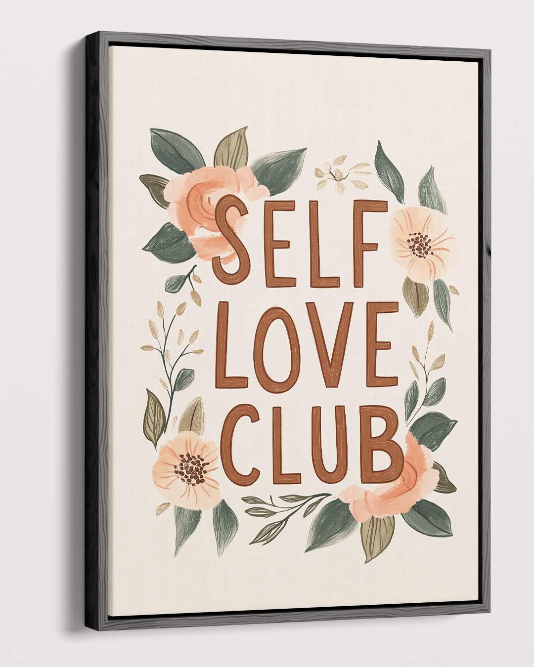 Zelfliefde Club Bloemenkunst Kunstwerk-canvas-dibond-plexiglas-wanddecoratie-WallArtistic