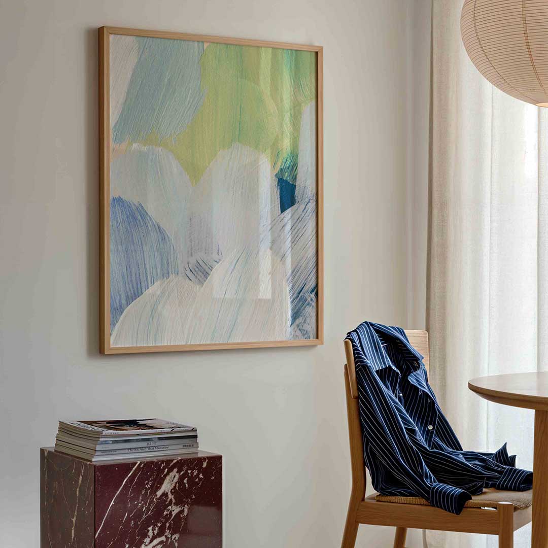 Abstracte penseelstreken Poster