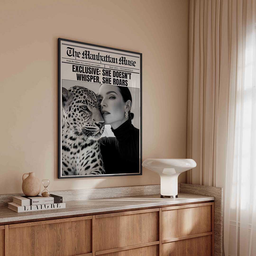 Vrouw met luipaard Poster