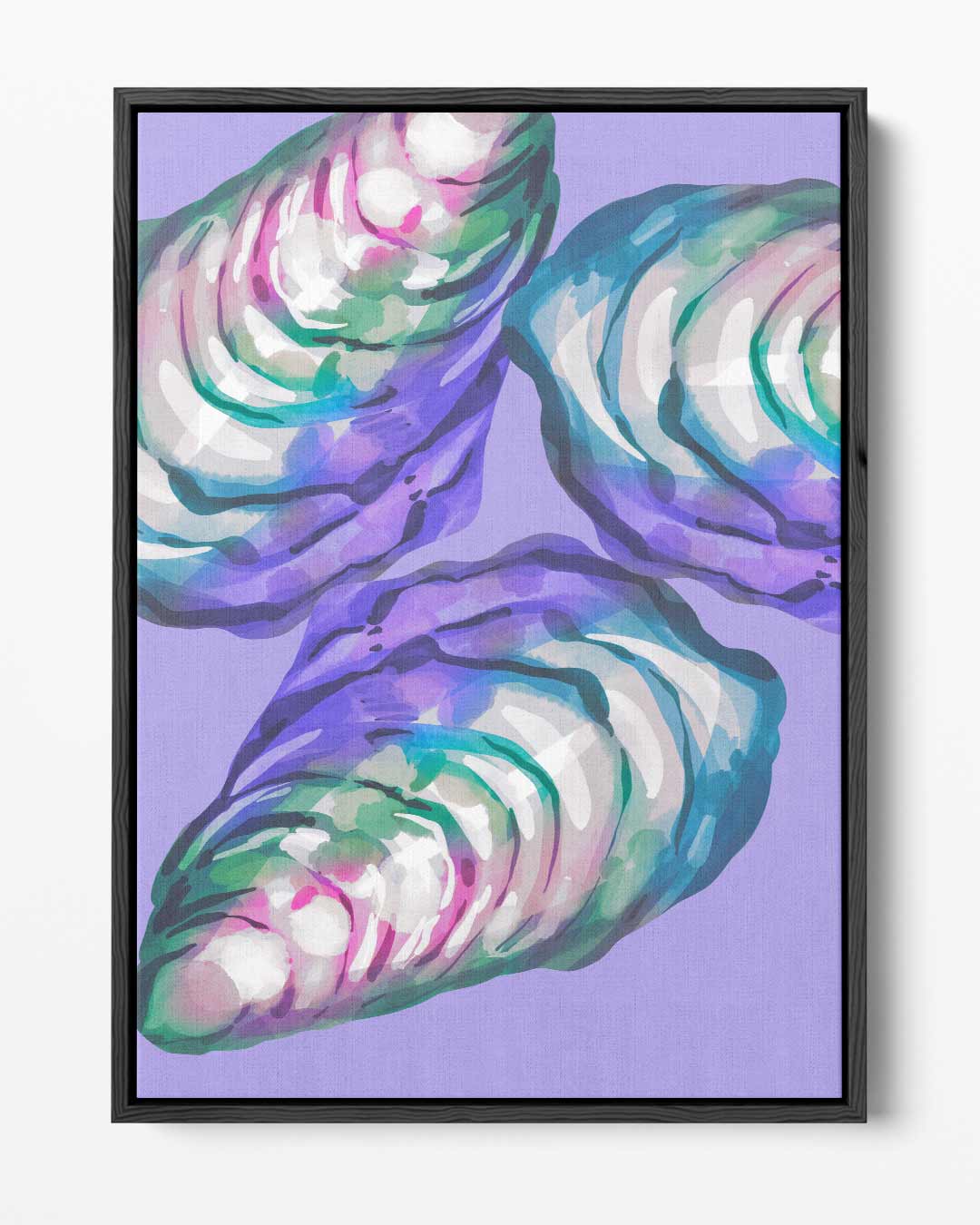 Kleurrijke Abstracte Oesters Kunstwerk-canvas-dibond-plexiglas-wanddecoratie-WallArtistic