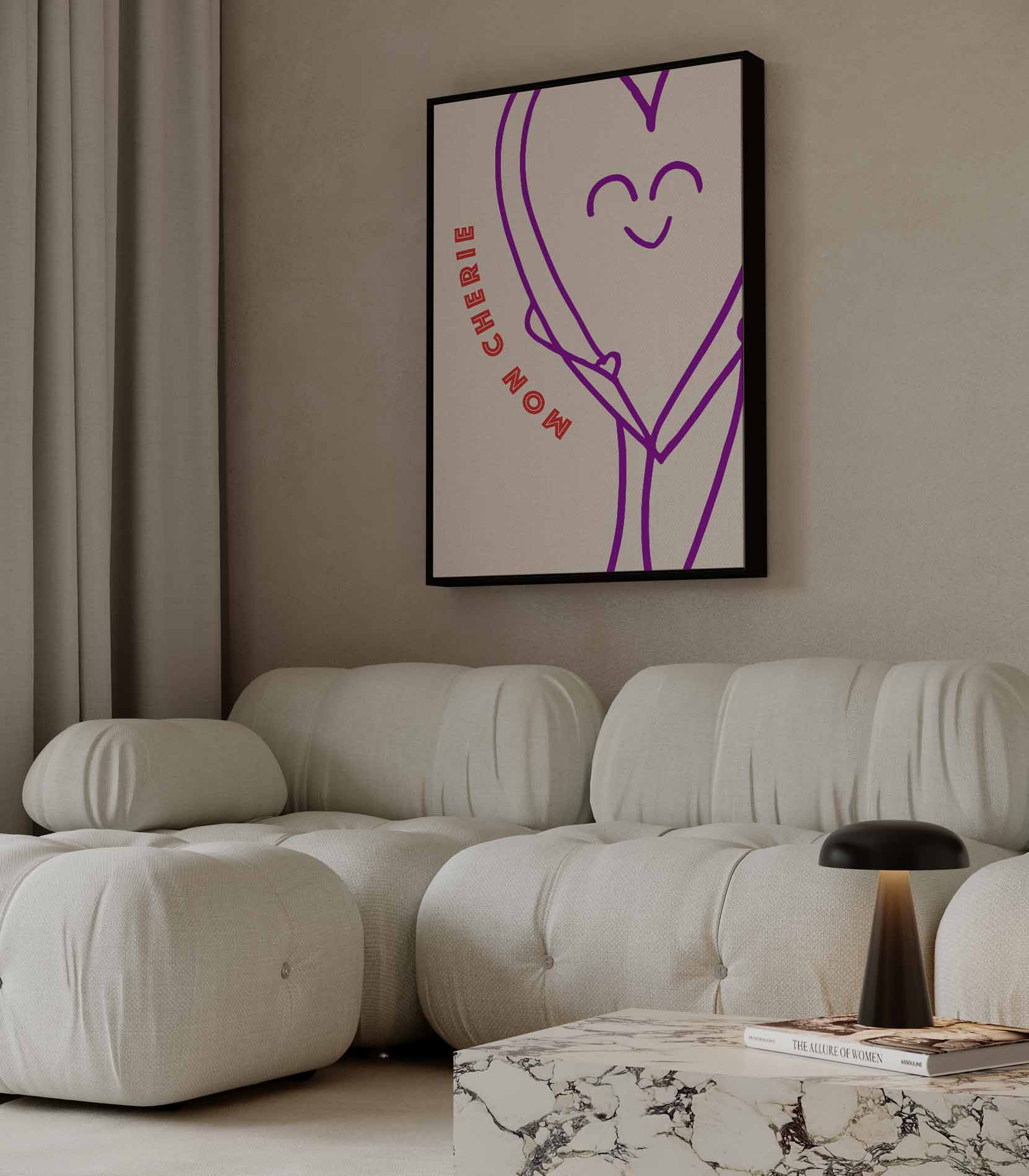 Mon Chérie Kunstwerk-canvas-dibond-plexiglas-wanddecoratie-WallArtistic