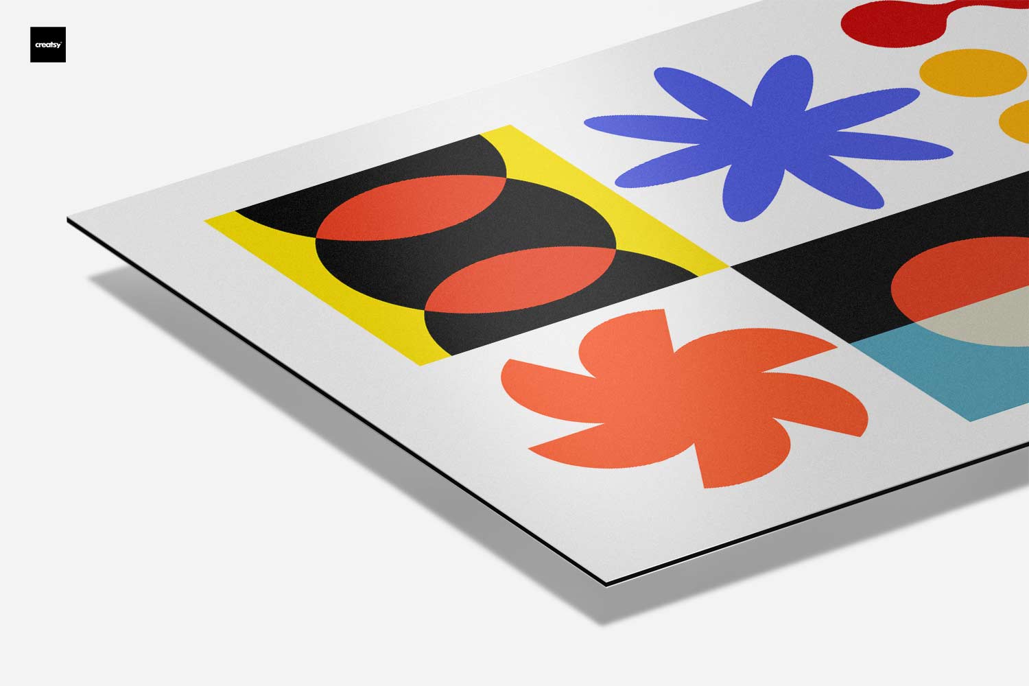 Kleurrijke Geometrische Abstractie Kunstwerk