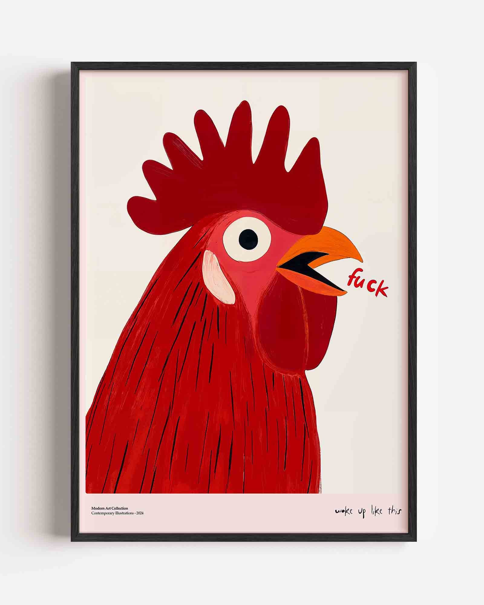 Rode haan Poster