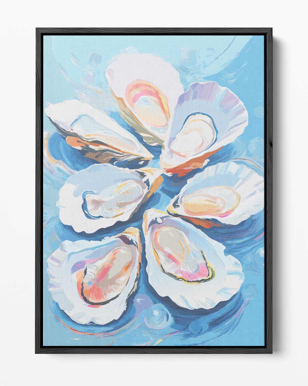 Vrolijke Oesters op Zee Kunstwerk-canvas-dibond-plexiglas-wanddecoratie-WallArtistic