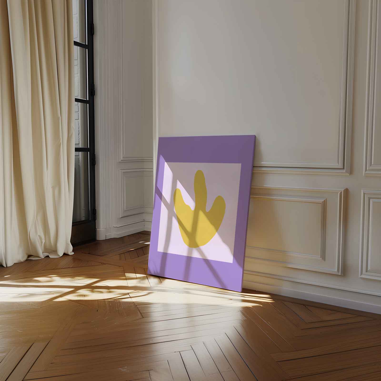 Vrolijke Voetafdruk Kunstwerk-canvas-dibond-plexiglas-wanddecoratie-WallArtistic