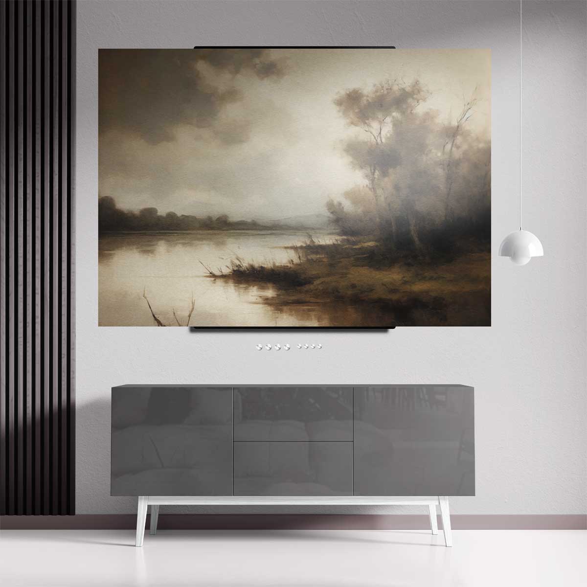 Rustieke Rivieroever Kunstwerk-canvas-dibond-plexiglas-wanddecoratie-WallArtistic