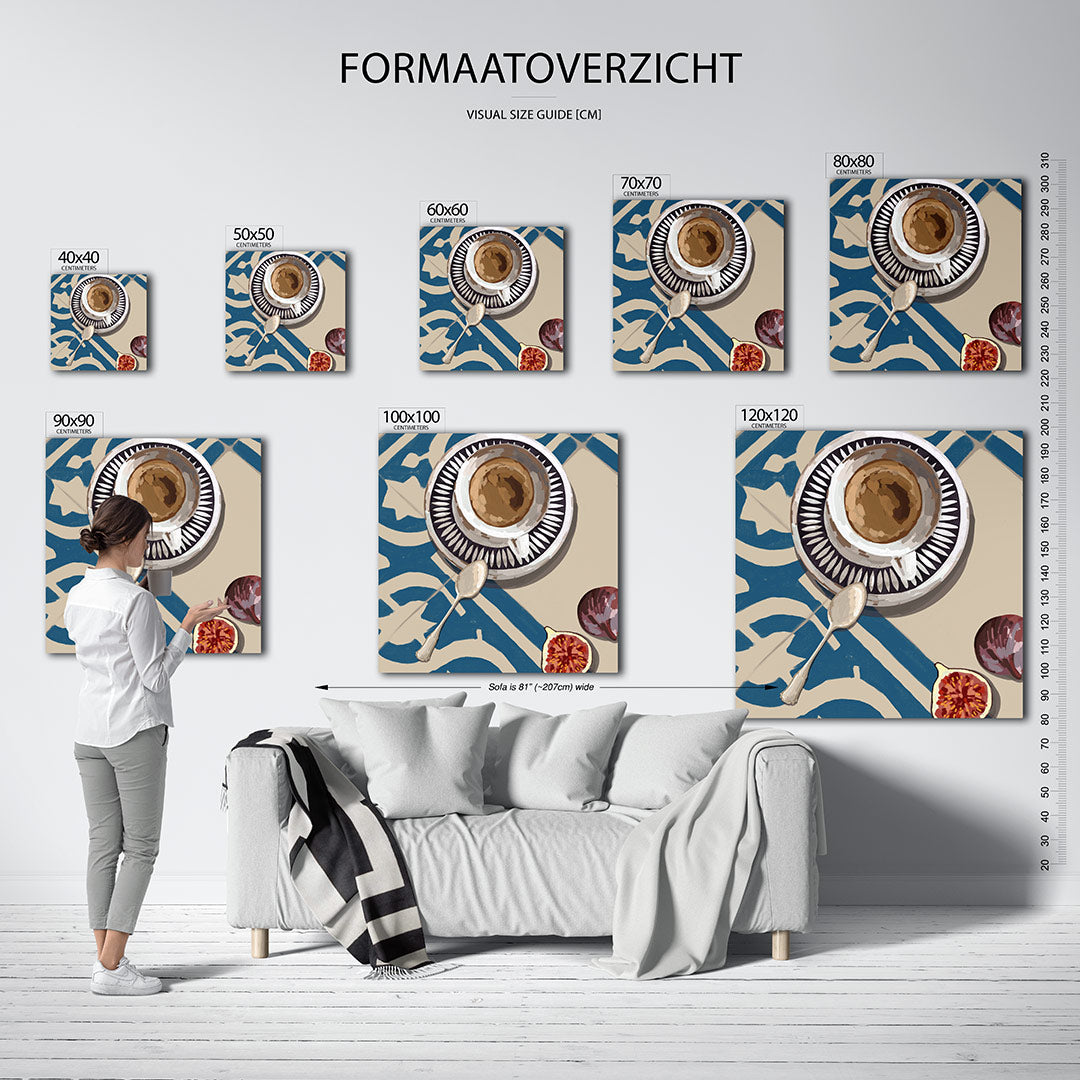 Koffie en vijg compositie Kunstwerk