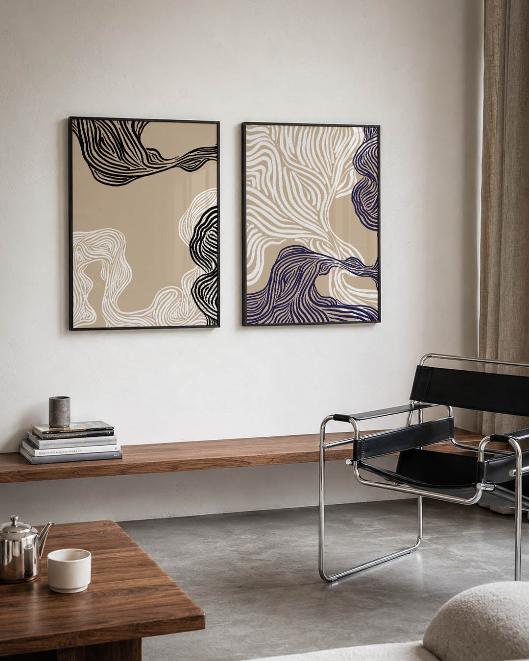 Lijnenspel en vormen Posterset