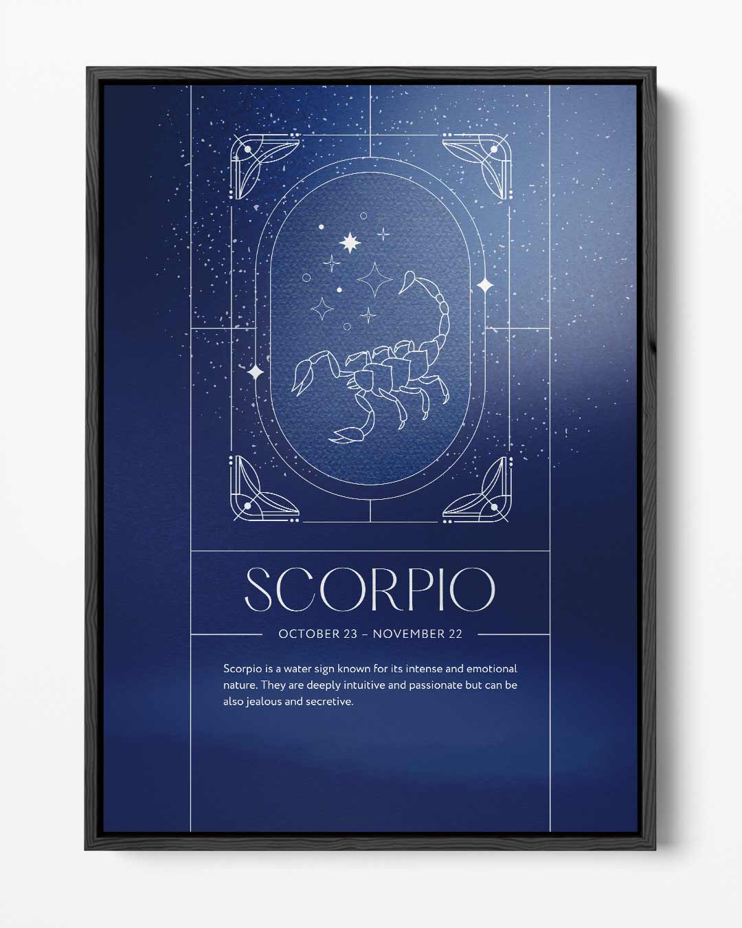 Astrologische Schorpioen Poster Kunstwerk-canvas-dibond-plexiglas-wanddecoratie-WallArtistic