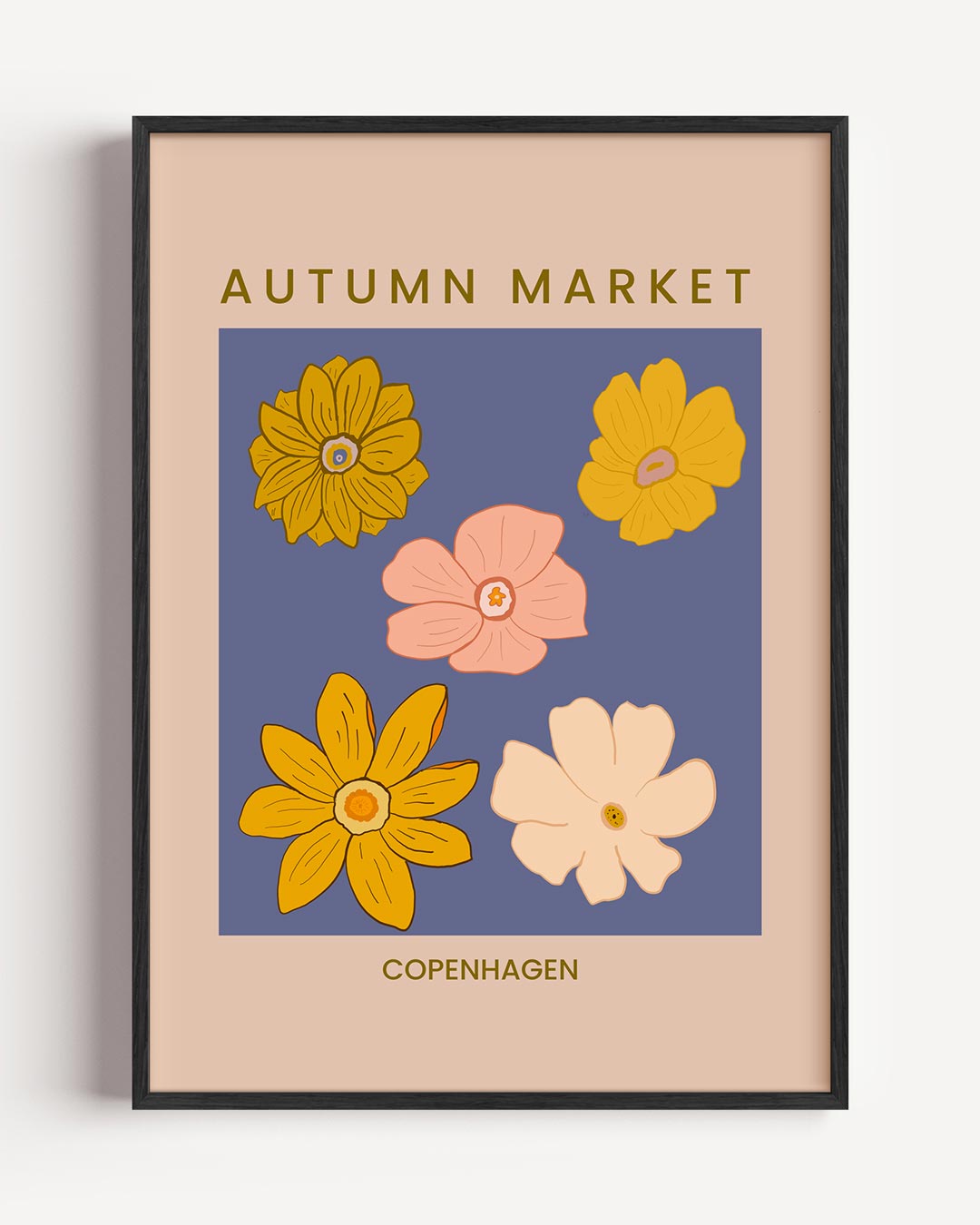 Herfstmarkt Bloemenposter-WallArtistic
