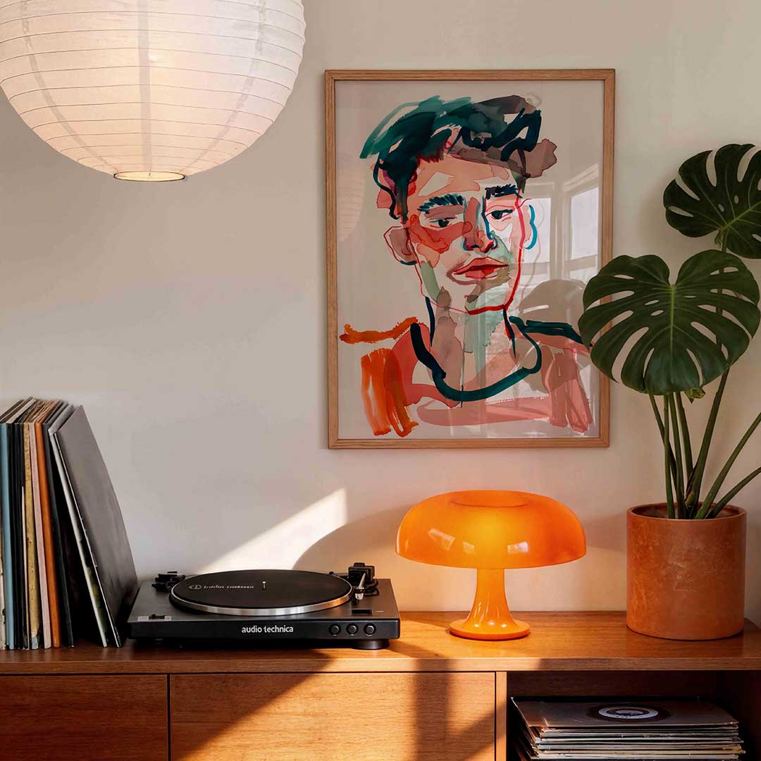 Abstracte portret Poster