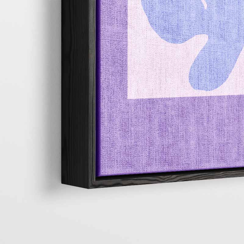 Abstracte Bladvorm in Paarstinten Kunstwerk-canvas-dibond-plexiglas-wanddecoratie-WallArtistic