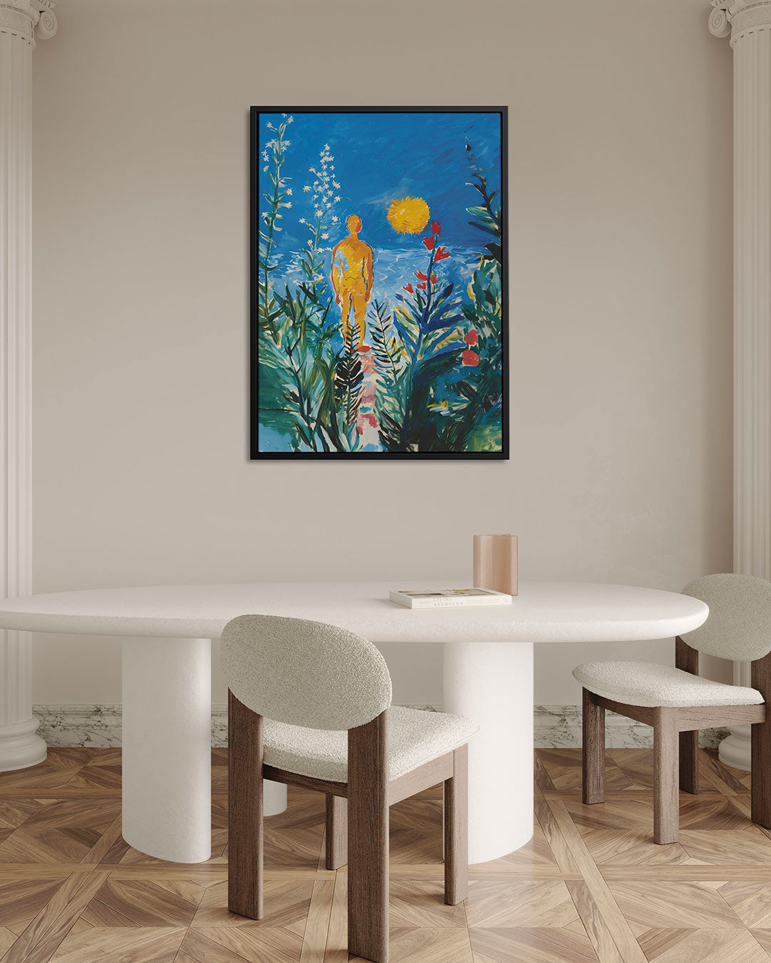 Kleurrijke natuurfiguur Kunstwerk