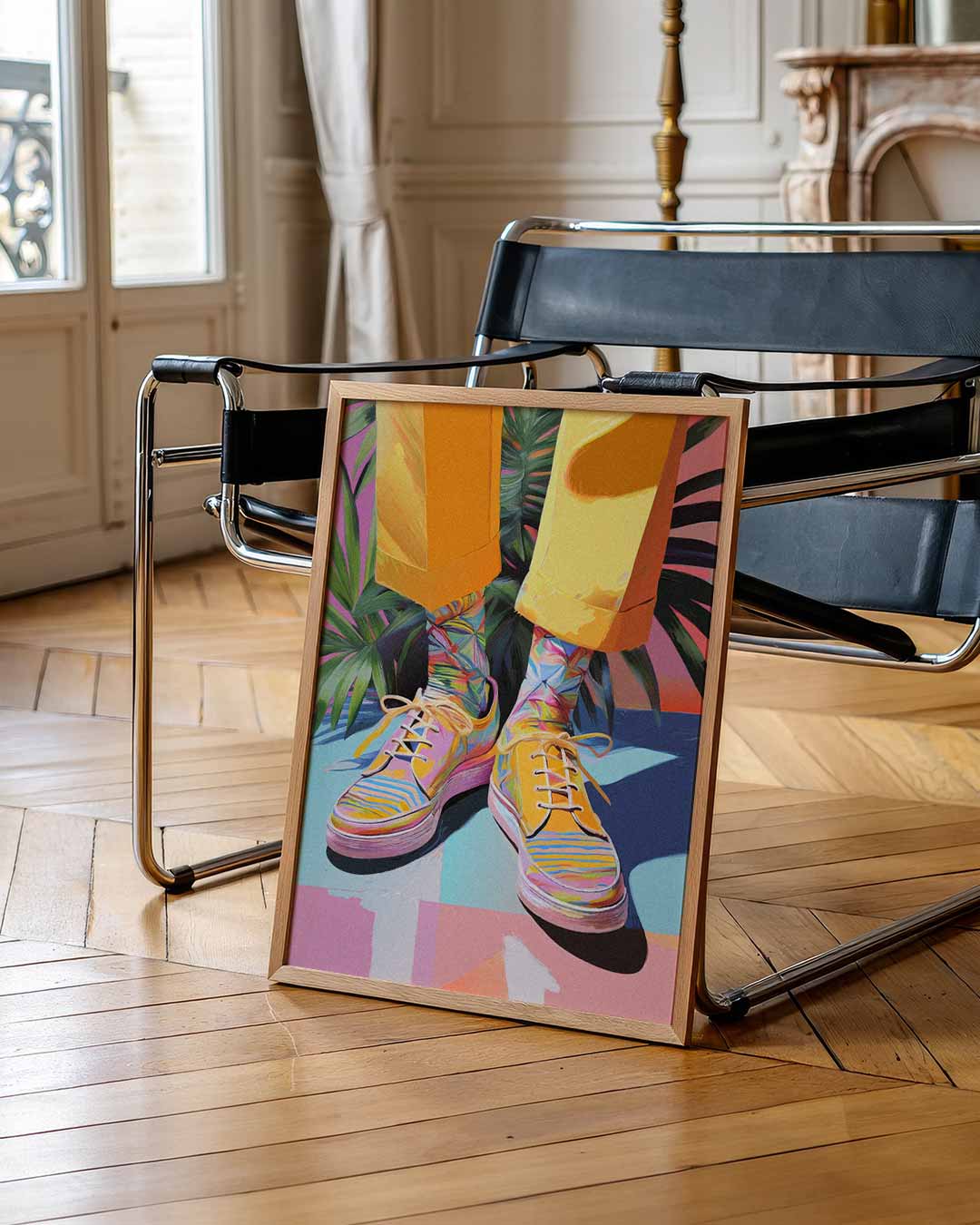 Kleurrijke Tropische Sneaker Vibes Poster