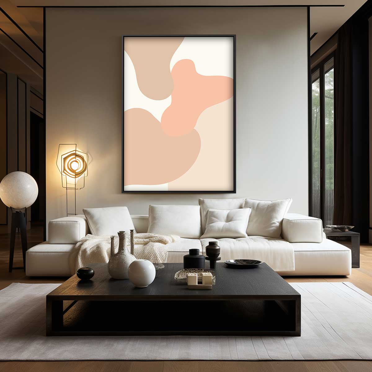 Zachte Pastelvibes Kunstwerk-canvas-dibond-plexiglas-wanddecoratie-WallArtistic