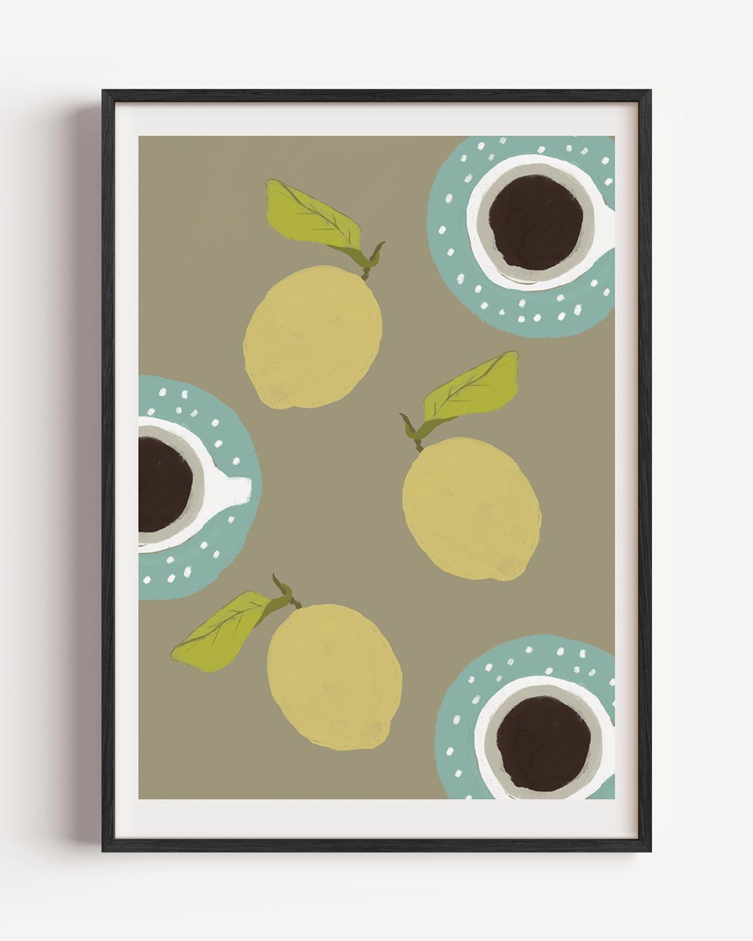 Verfrissende Citroen en Koffie Poster-WallArtistic