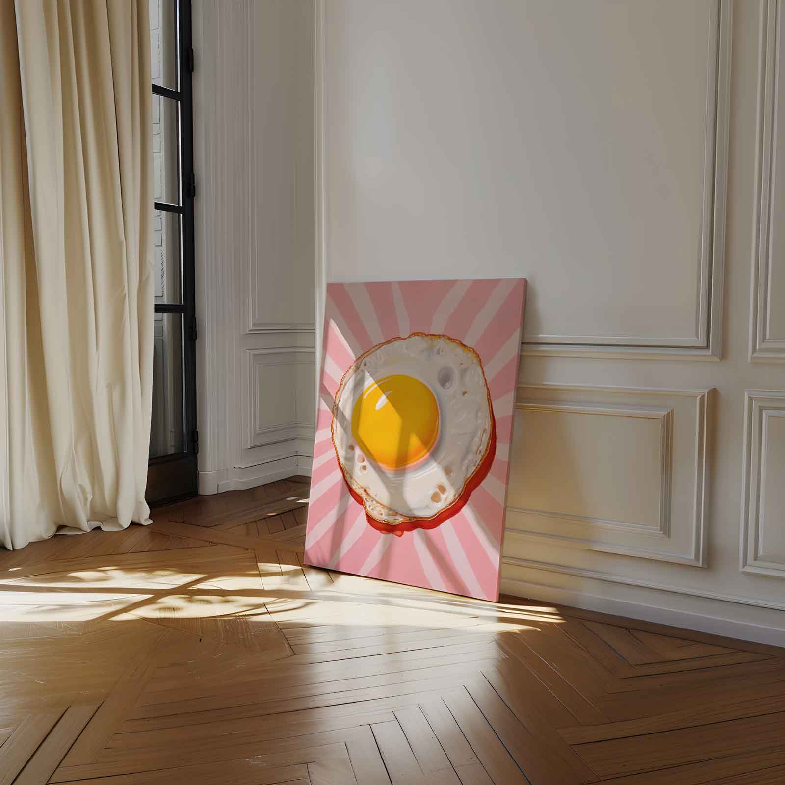 Stralende Spiegelei Boost Kunstwerk-canvas-dibond-plexiglas-wanddecoratie-WallArtistic