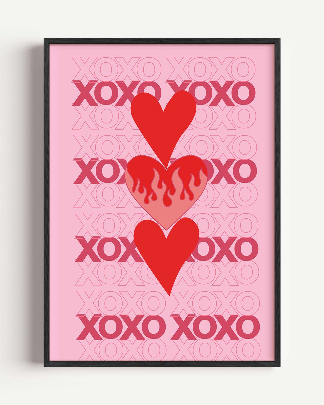 Liefdevolle XOXO Hartjes Poster