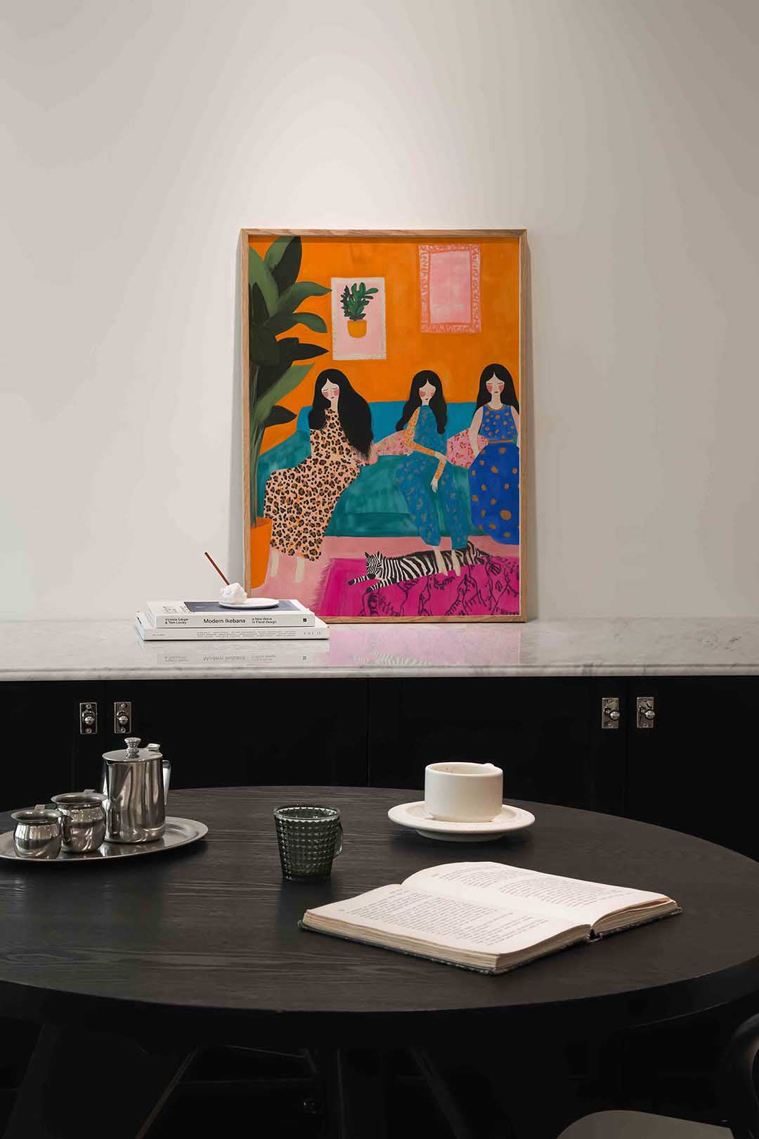 Drie vrouwen en plant Poster