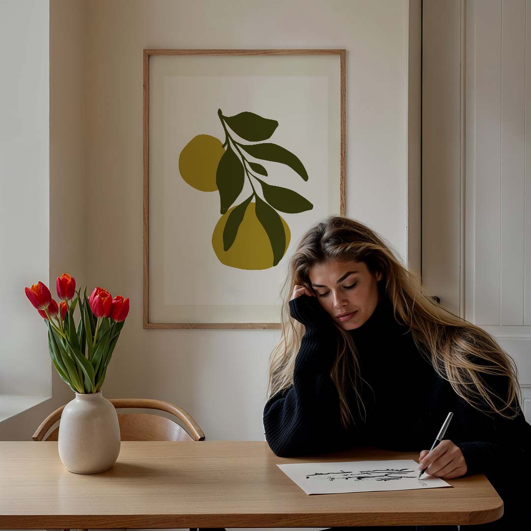 Lemony Vibes Wanddecoratie Poster-WallArtistic
