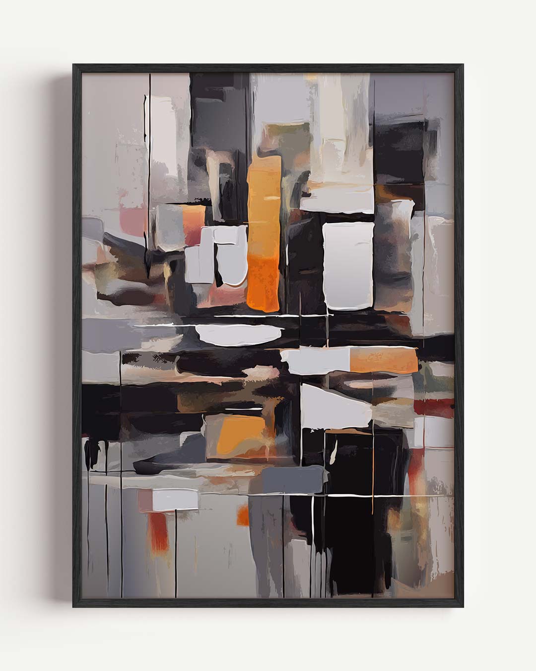 Abstracte Oranjekracht Poster