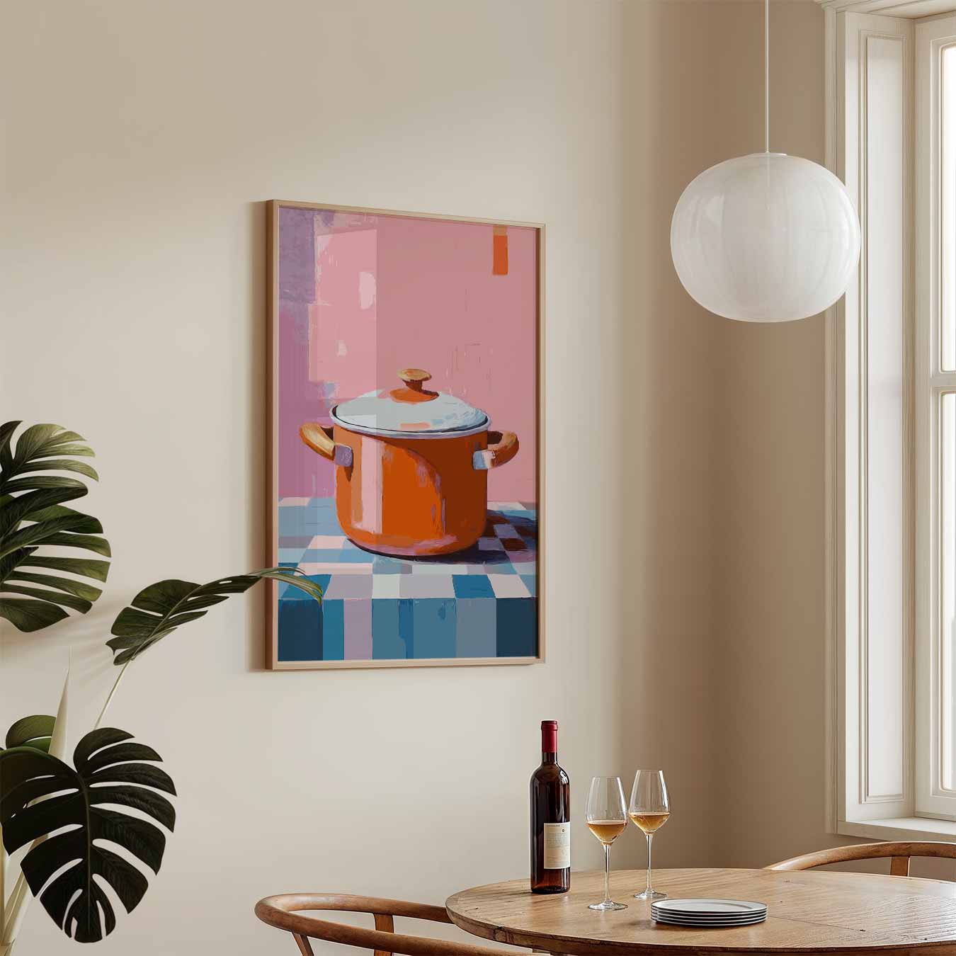 Vrolijke Retro Pan Poster