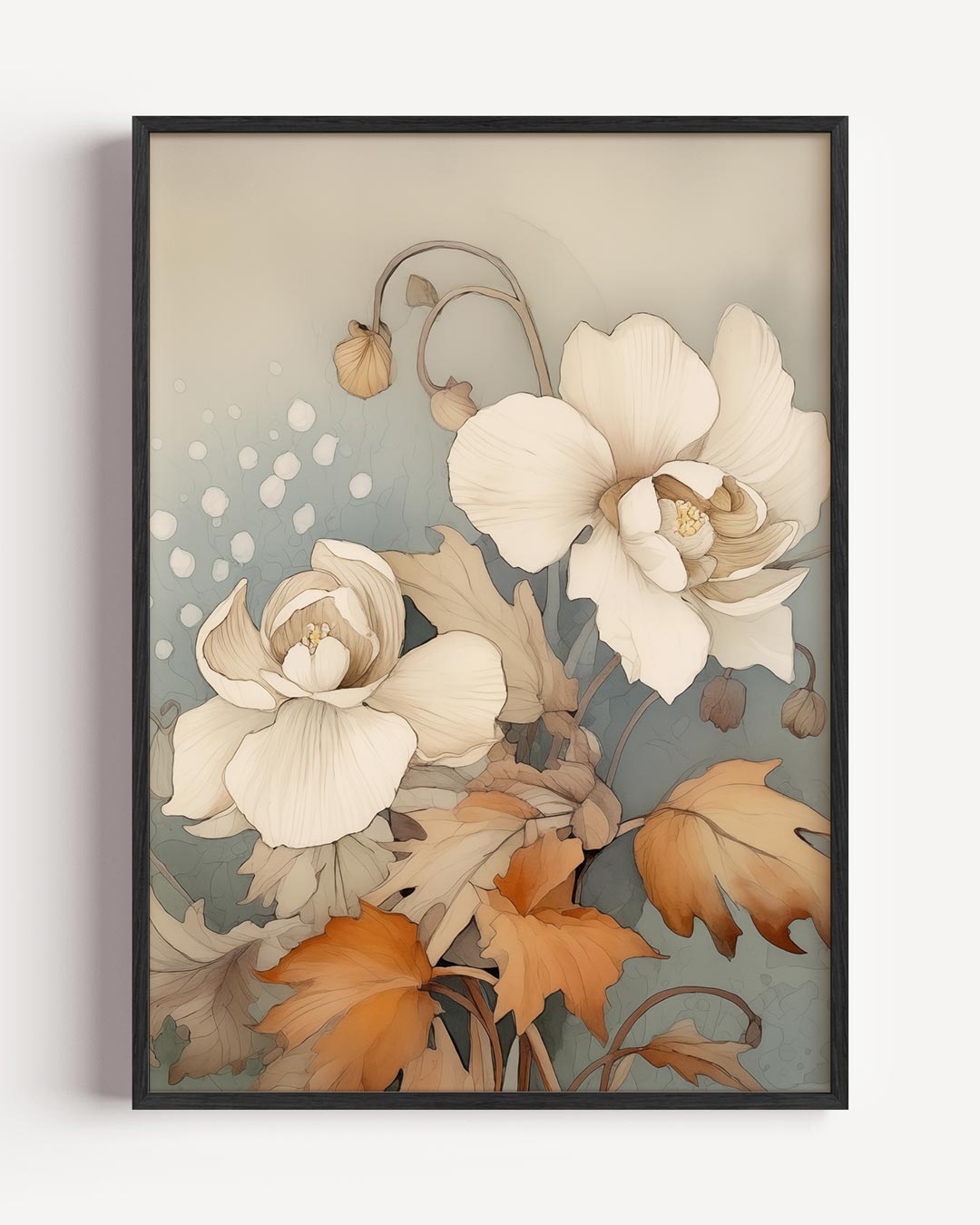 Elegante Herfstbloemen Poster-WallArtistic