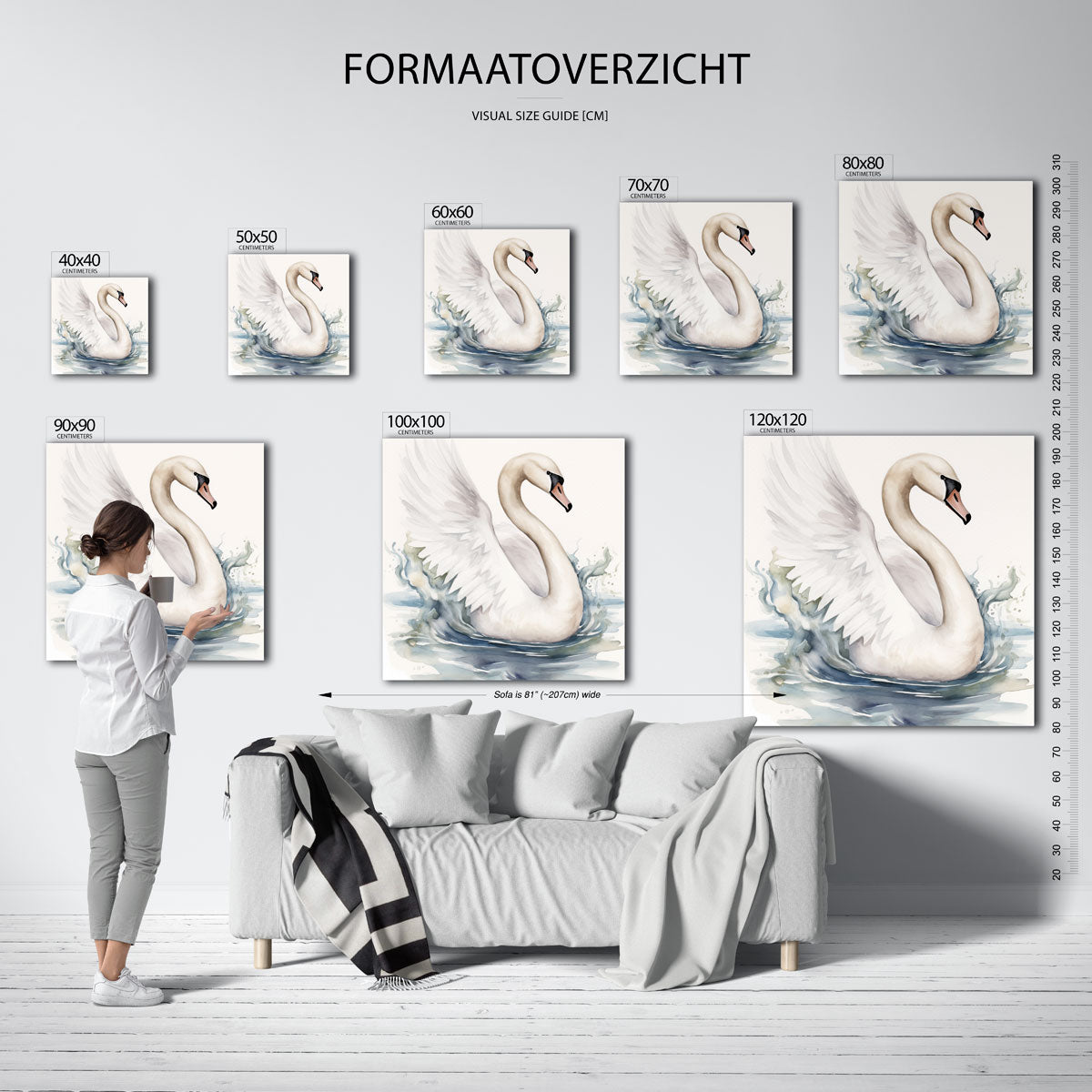 Zwaan op water Poster