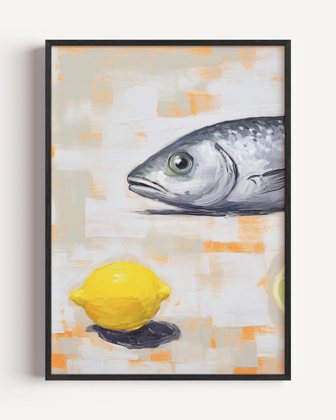 Stijlvolle Vis & Citrus Wandschildering Poster-WallArtistic